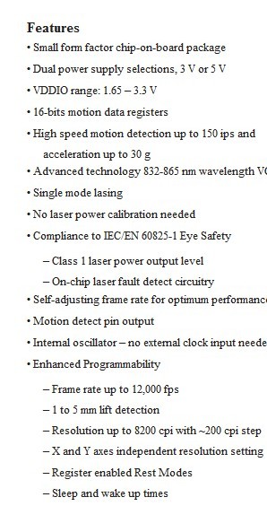 ������ADNS-9800����PDF��1��13�շ����ڹ���