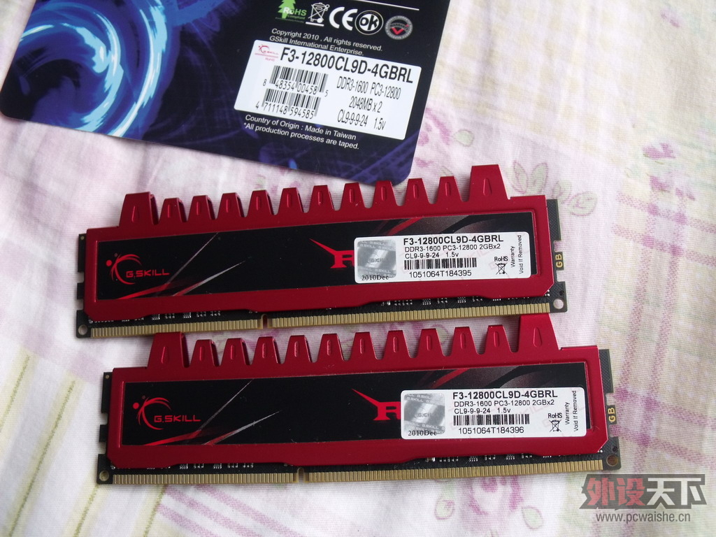 [] ֥F3-12800CL9D-4GBRL(2G*2) / DDR3 1333 8G