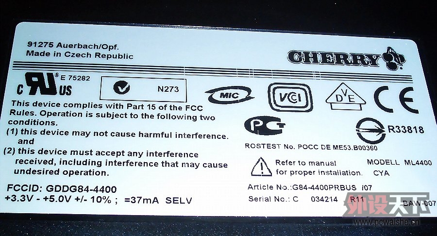 ������CHERRY������е����G84-4400��Nvidiaԭ�����棬��һЩ����
