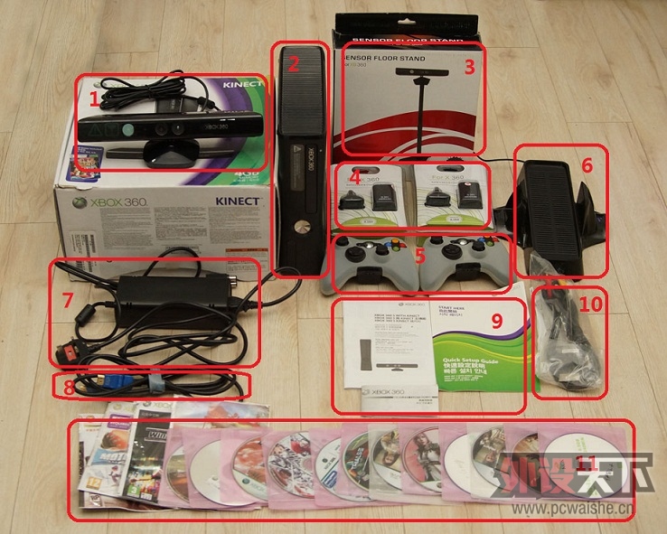 [�Ϻ�]XBOX360 SLIM 250G+kinect+˫ԭװ�����ֱ������ۡ�
