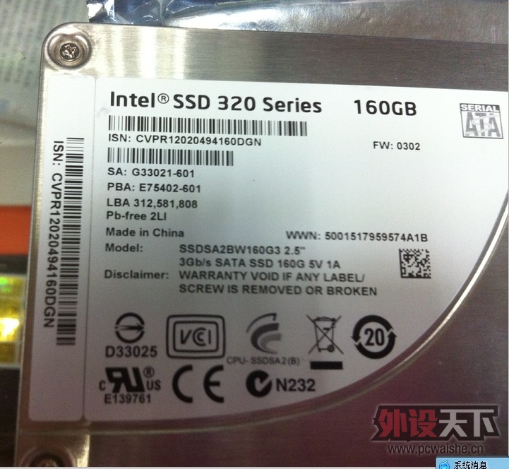 [Ӳ/SSD]Intel/Ӣض 320 160GB 2.5in SATA