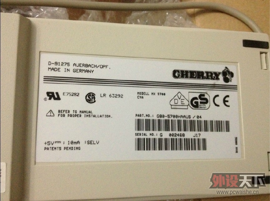 ��������Cherry G80-5000 & G80-5700 ȫ�� 1W2˳�ᱣ�۵���