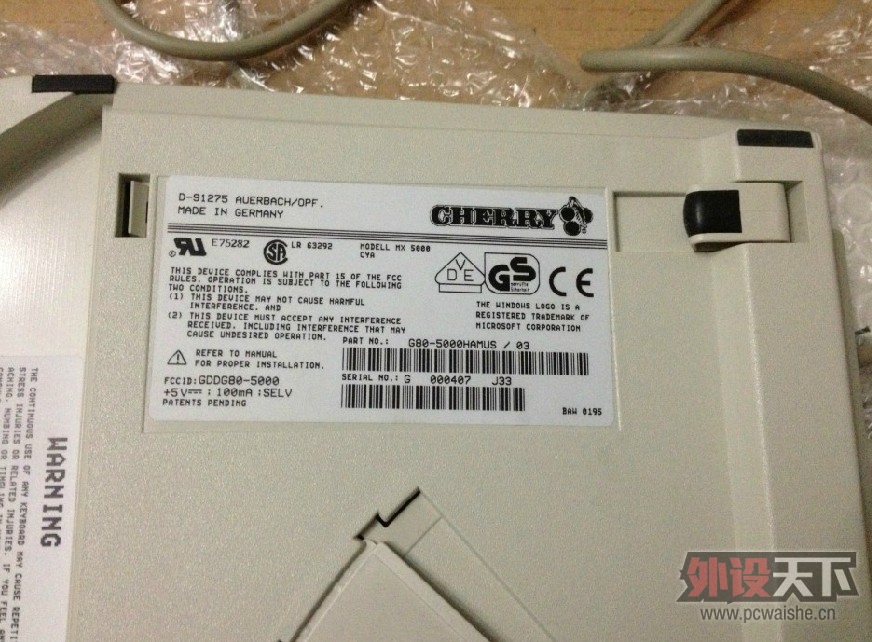 ��������Cherry G80-5000 & G80-5700 ȫ�� 1W2˳�ᱣ�۵���