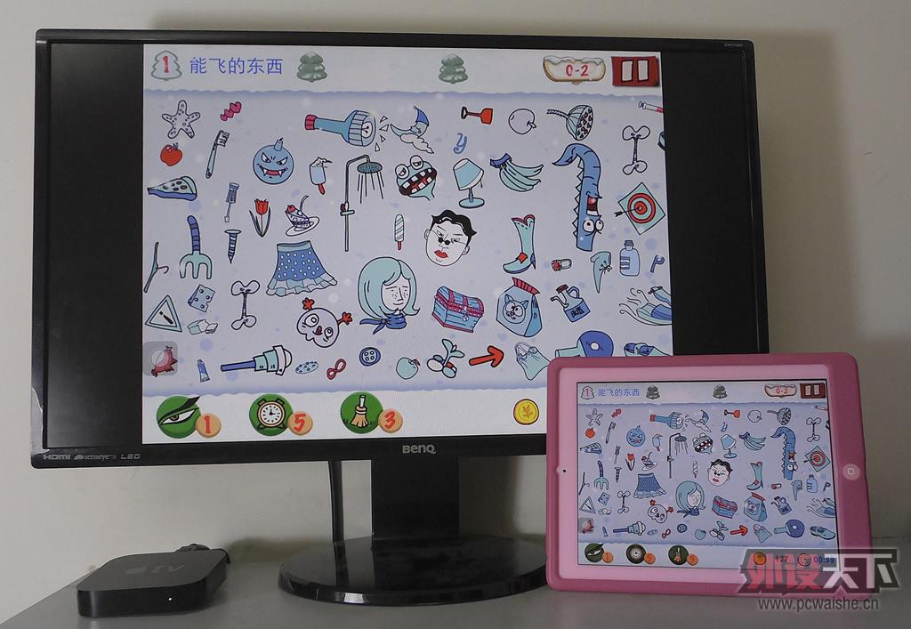 Apple TV3 + iPad Airplay��ʵ��С��Ļ���ƴ���Ļ