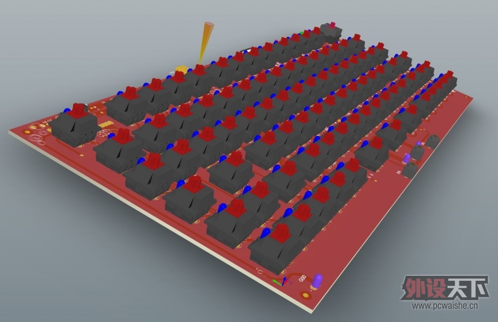 ��һ������pcb 3d���ͼ,����3dװ��ͼ
