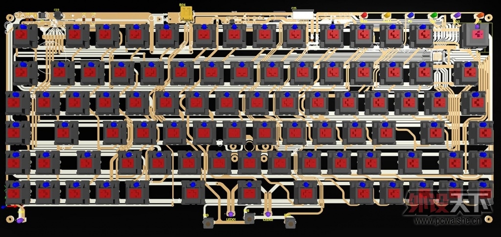 ��һ������pcb 3d���ͼ,����3dװ��ͼ