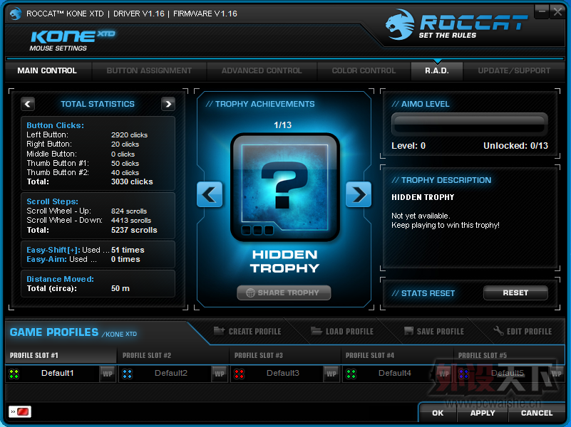 ��ƫ�� ROCCAT KONE XTD��Ϸ��� �������²������