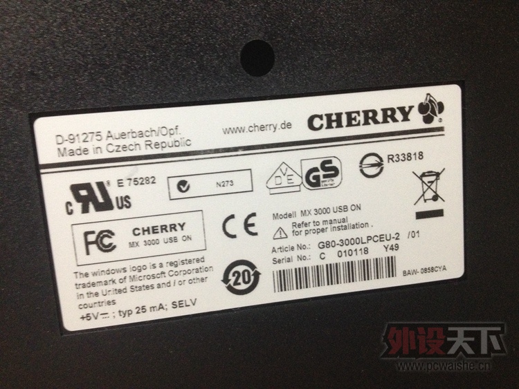 �����ڡ���9�� Cherryӣ�� G80-3000��ɫ���� ����
