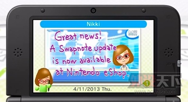 �����ý� 3DS �ϵ� Swapnote SpotPass ����ɾ��