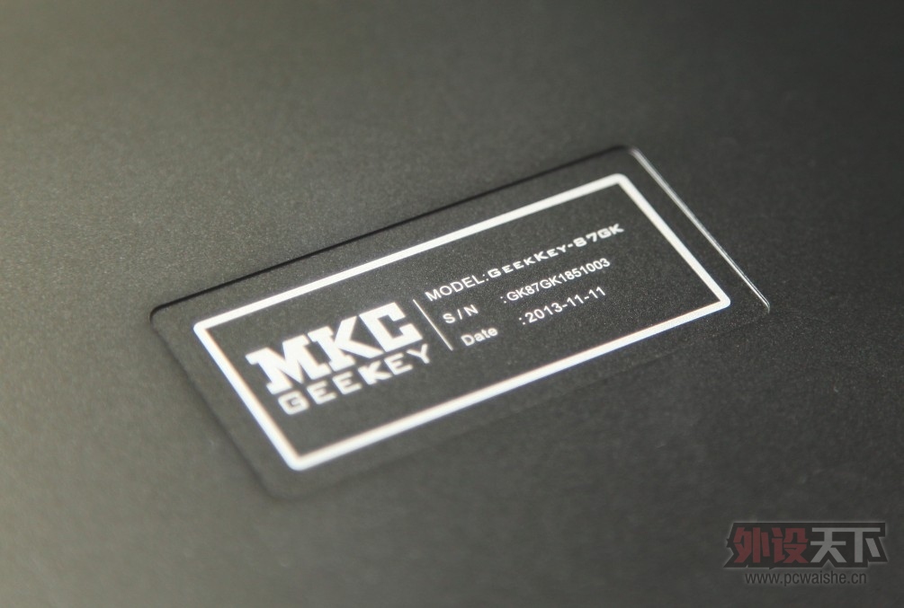 MKC ��Ʒ87GK���Ͻ��е���� GeekKey 87GK