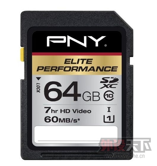 PNY �ض��� Elite Performance 64GB C10 ��д���ٶ�60MB/S�� SDXC�洢��