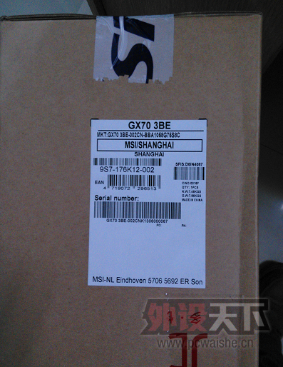 ΢�ǣ�msi�� GX70 3BE-002CN 17.3Ӣ����Ϸ����ɫȫ��δ���