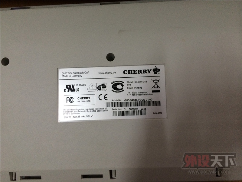 ����������Cherry G80-3494 ��ɫ���� 9��