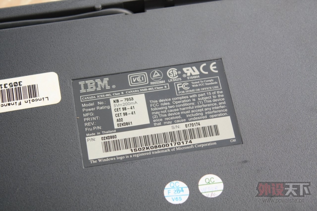 ���Ϻ����Լ��ղصļ������� IBM KB-7953��SK-8815,Compaq RT231BTW˫�ո�