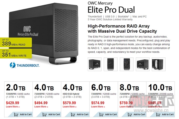OWC Mercury Elite Pro��10TB�����ܴ洢ϵͳ