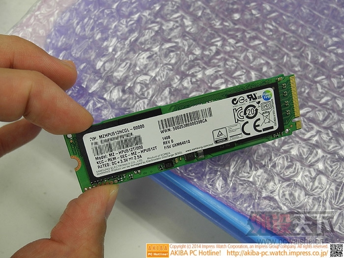 ����XP941 M.2 SSD�����ձ����� ��ȡ�ٶȹ�1000MB/s