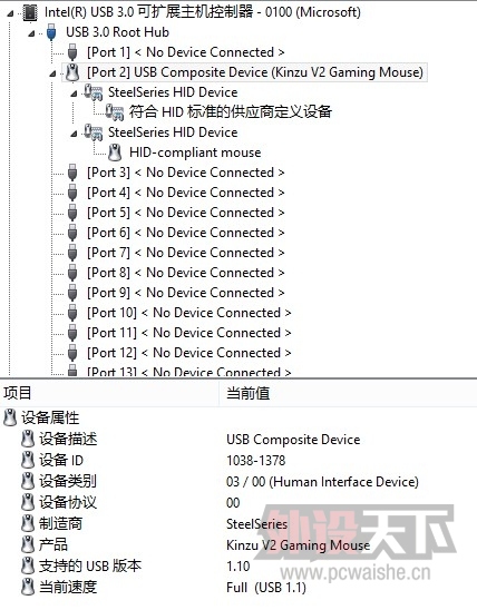 kinzu v2 �豸��������ô��ʾUSB1.1 ��겻��2.0ô?
