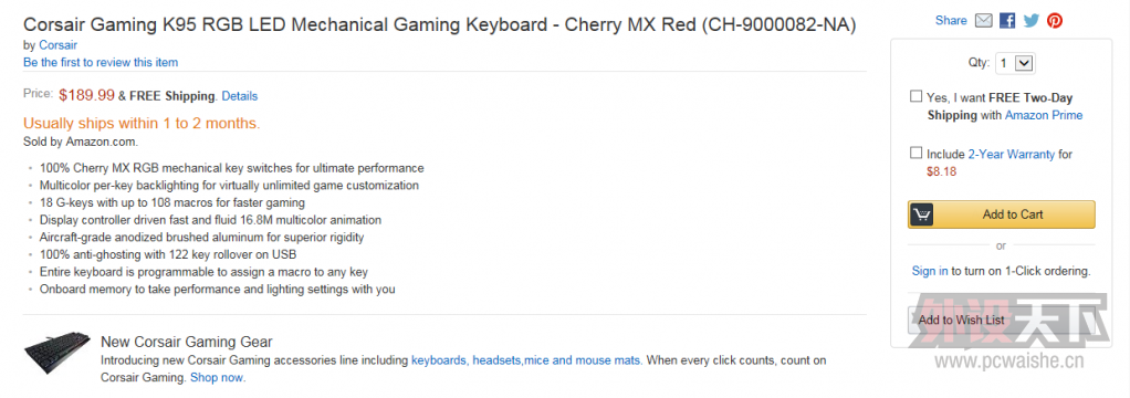 ����K95 RGB���������Ѿ���Ԥ���ˣ�������