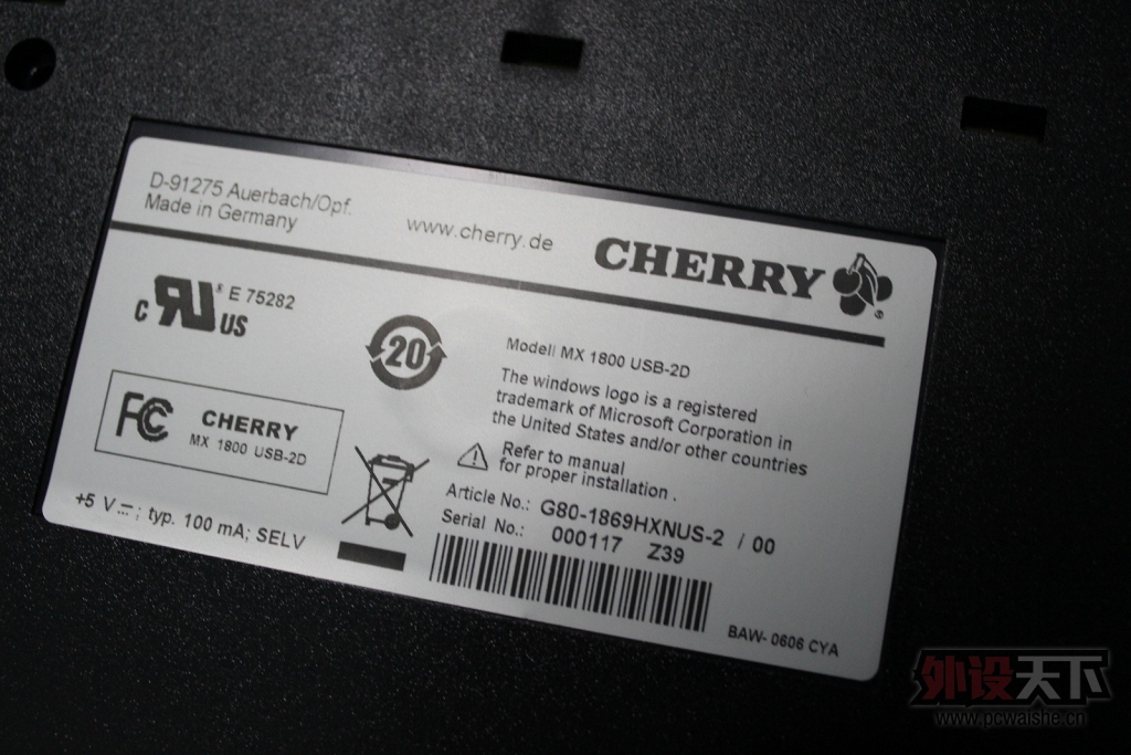 ����������ȫ�� CHERRY ԭ�� G80-1869 ������������һ��