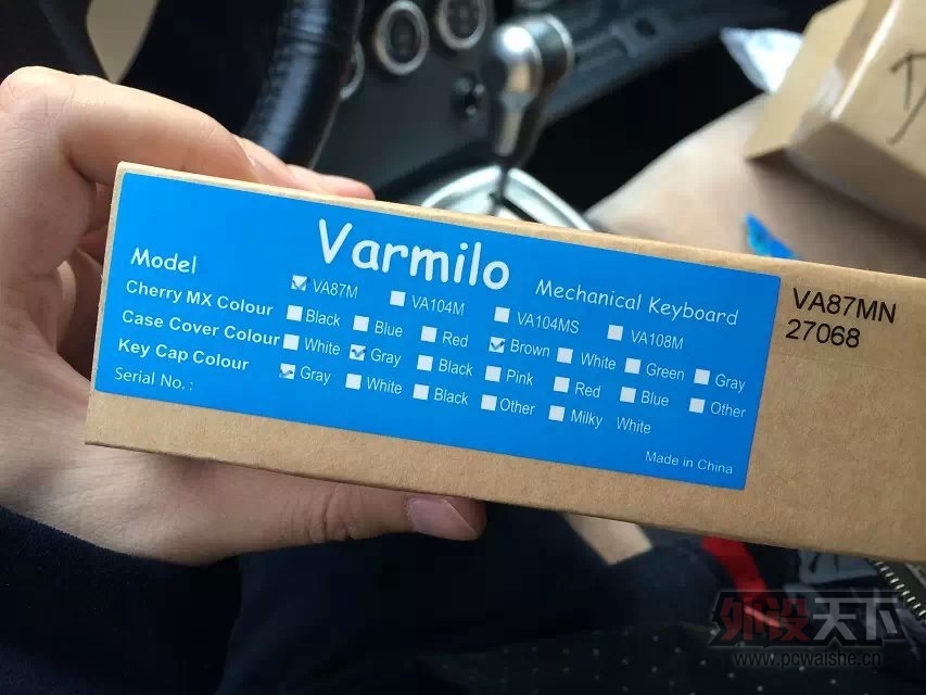 �յ���Varmilo87  ��ɫ��������⿪��~