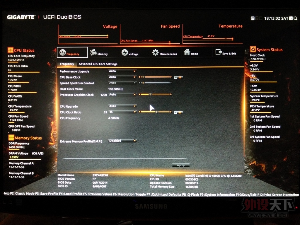����Z97X-UD3H����+Epicgear�켫1600MHzְҵ�羺�ڴ����ֳ�Ƶ����