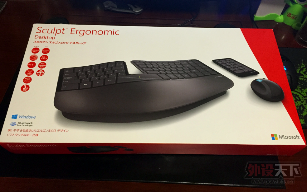 �ձ����ء������� Microsoft Sculpt Ergonomic ΢�����幤ѧ���������װ