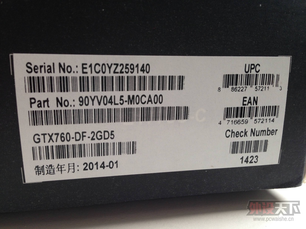 ���ѳ�������9.9�»�˶ GTX760-DF-2GD5 2G DDR5 256λ�� �Կ�