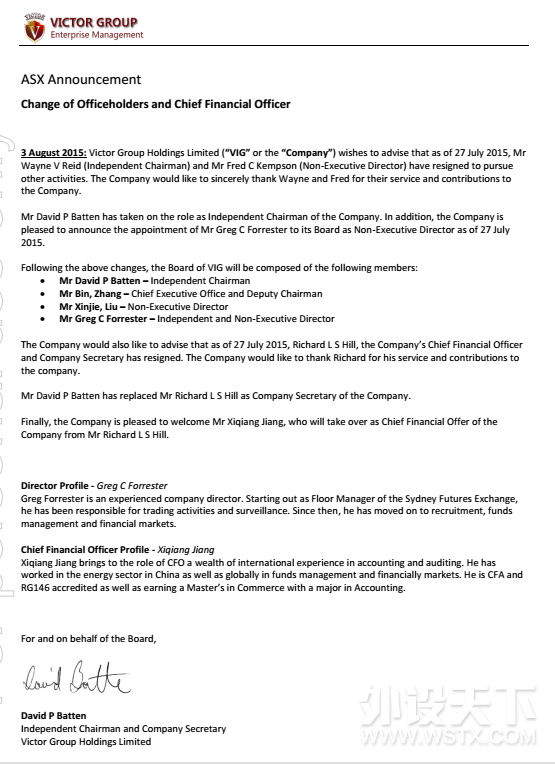 ת��David Batten��һ�տǹ�˾�ع⣬��������ϵ���