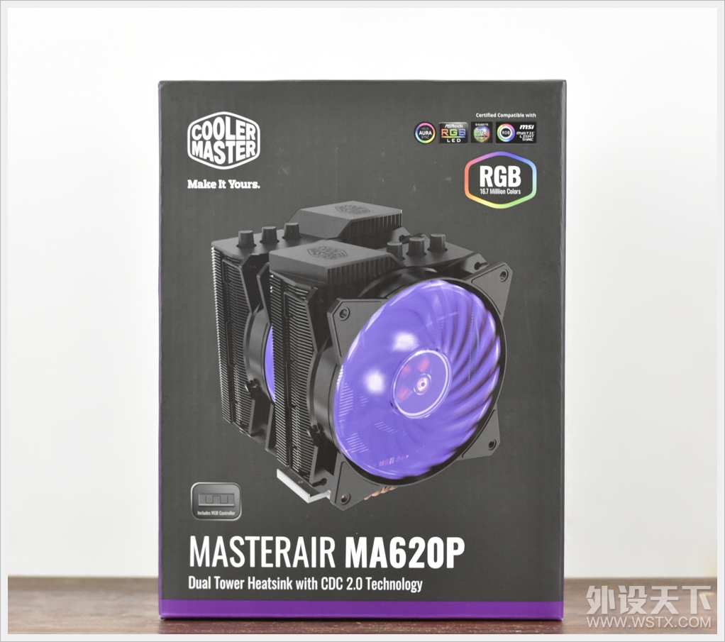 ��������COOLERMASTER MASTERAIR��ѩT620P ˫��˫��RGB����ɢ�� ����