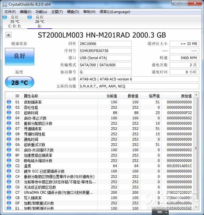 ϣ2T 2000G ST2000LM003 ʼǱ2.5紮Ӳ 1 390Ԫ 9.5mm