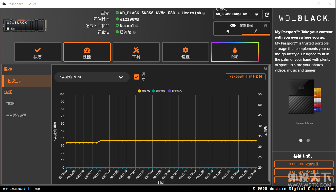 WD_BLACK SN850 1T NVMe SSD RGB õʱ