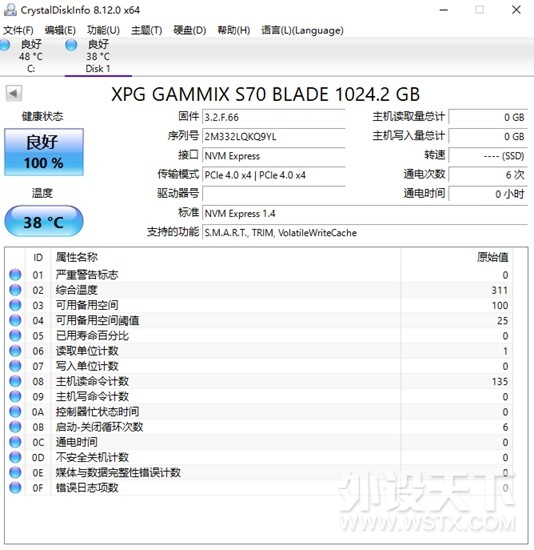 ٶȳ7000MB/sXPG  S70 Blade PCIe4.0 ̬