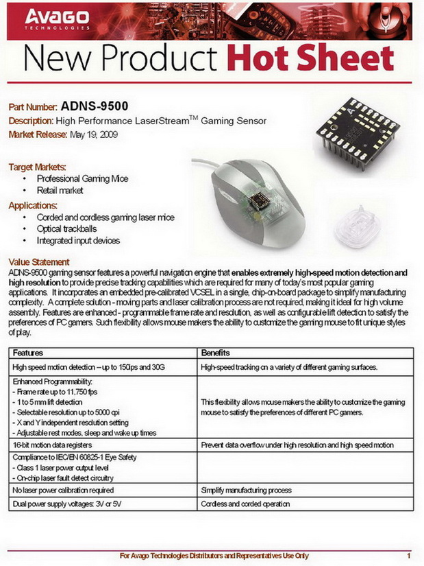 �޼�G9X���õ�Avago�����Sensor��ADNS-9500����