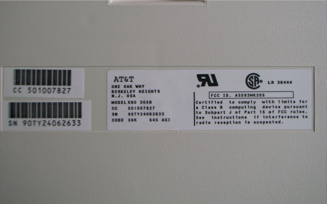 MODEL MϵƷ---AT&T MODEL KBD 305B --