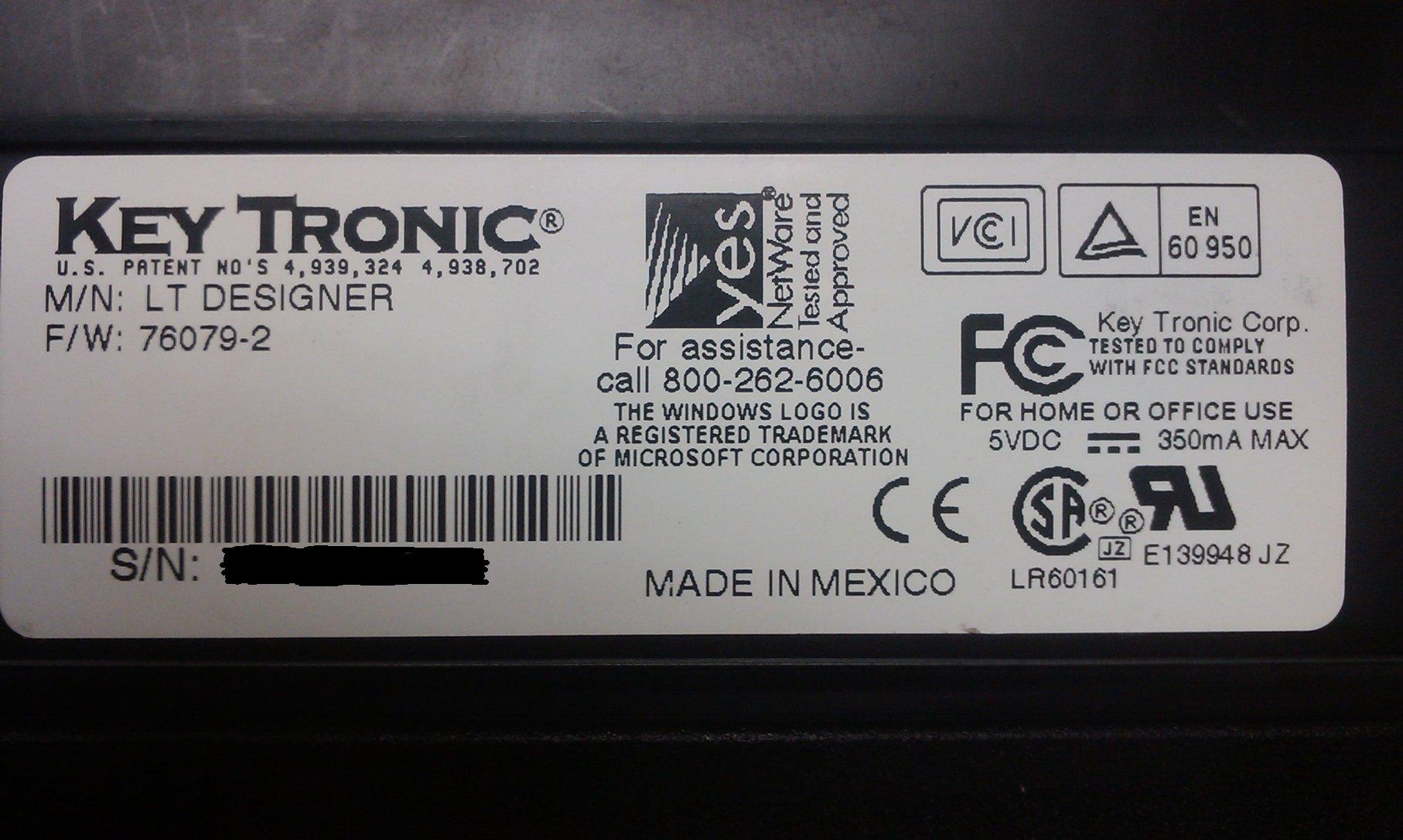 ��Keytronic lifetime designer