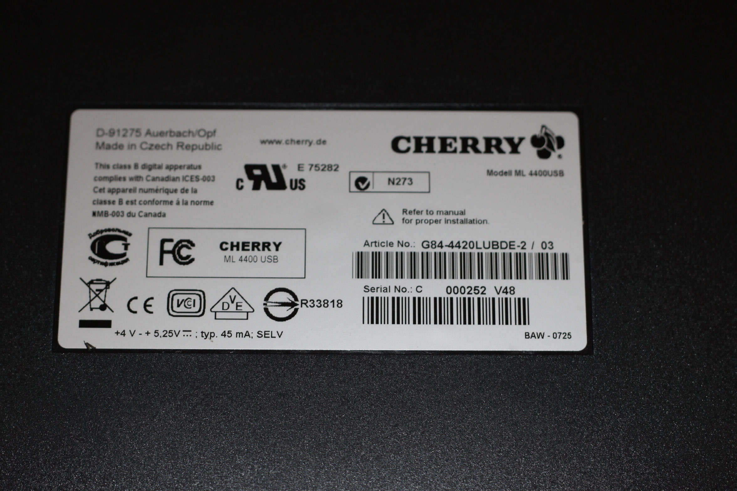 ������ӣ�� cherry G80-3000 ��G84-4420