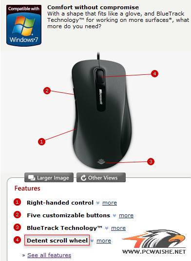 ����Comfort mouse 6000�Ĺ���MS�Ѿ�˵�ñȽ������