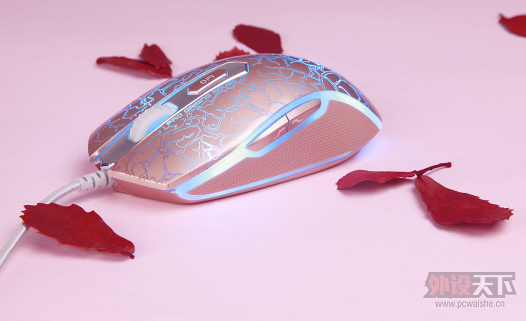 魅影触变  雷柏V210游戏鼠标玫瑰金烈焰版上市