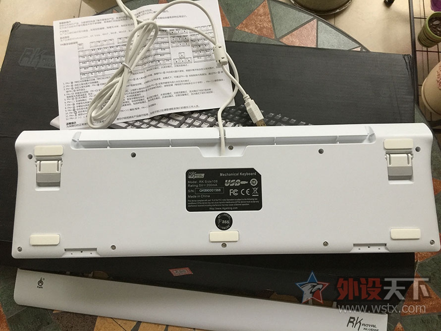 RK S108键 白色白光游戏机械键盘（凯华青轴） 使用报告
