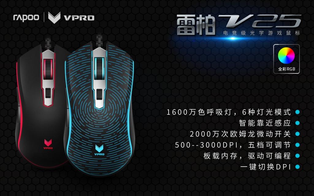 打开脑洞 为她换片星空——雷柏V25游戏鼠标众测活动（未提交信息取消试用资格）
