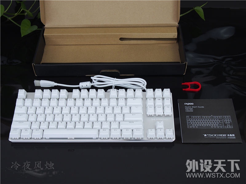 【风烛】至美冰透、清新典雅——雷柏V500RGB冰晶版键盘图赏。