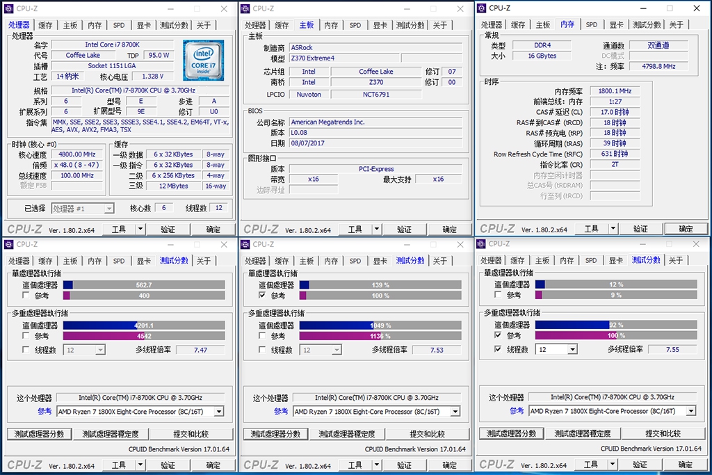 intel双节发大招，i7 8700k +Z370 Extreme4性能测试