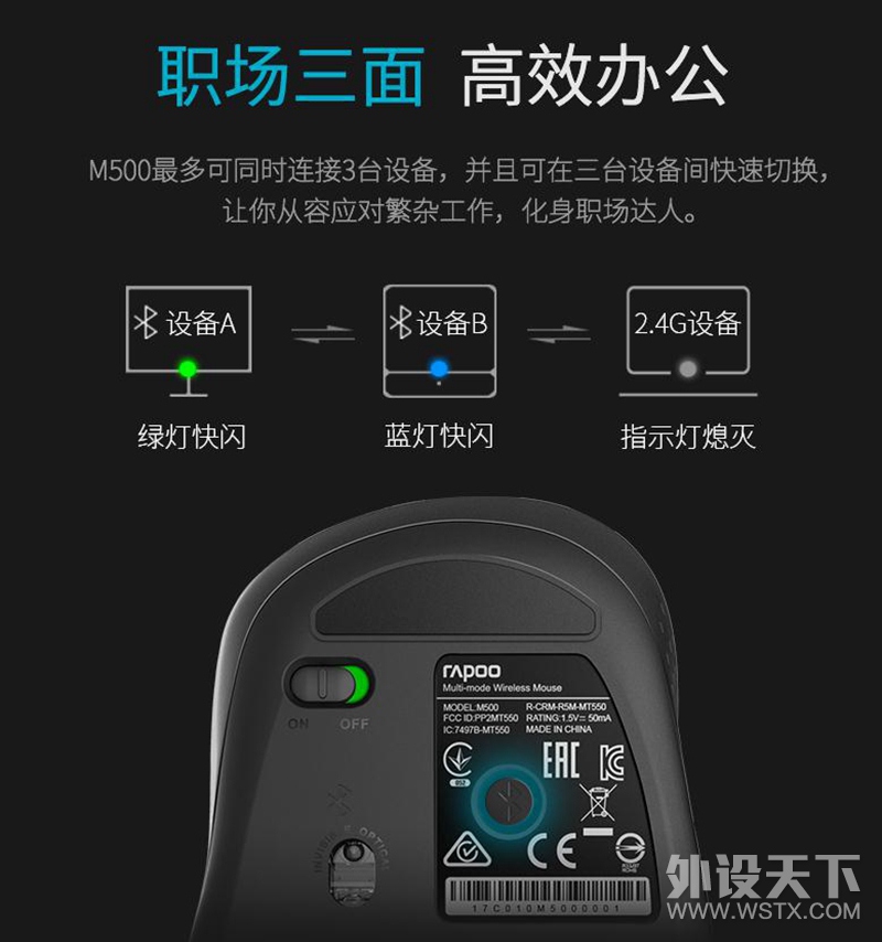 鼠标，讲究的就是手感——雷柏M500多模式无线鼠标详解