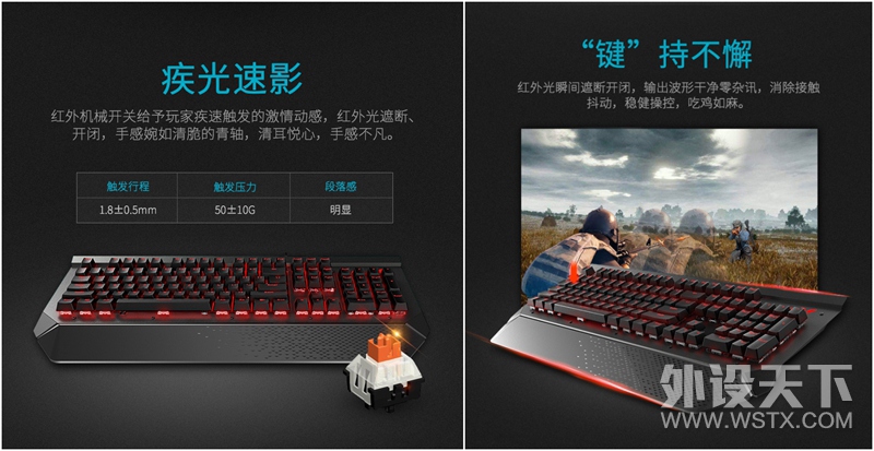 无畏浸泡 雷柏V780防水背光游戏机械键盘详解