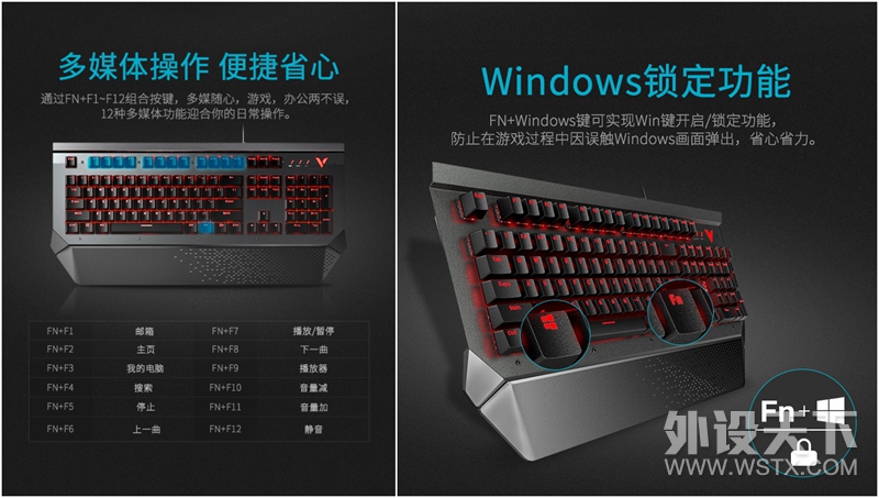 无畏浸泡 雷柏V780防水背光游戏机械键盘详解