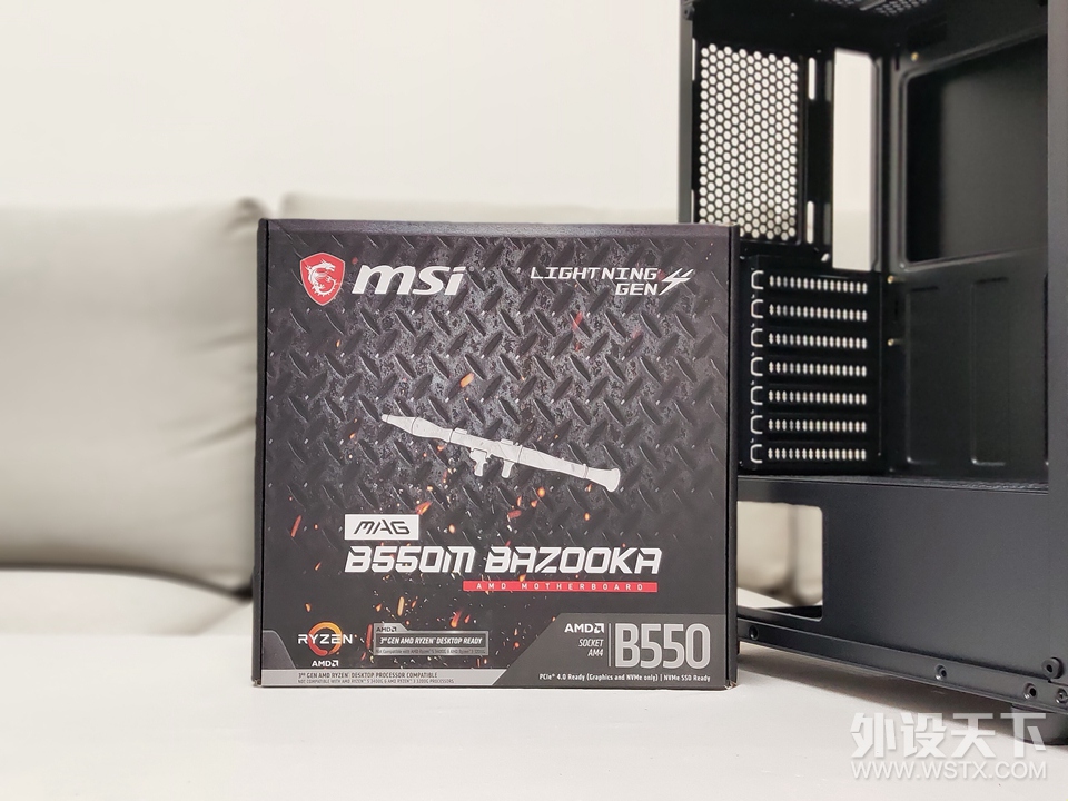 6000元级AMD平台游戏主机 3600X+MSI B550M火箭筒+5600XT 上机体验