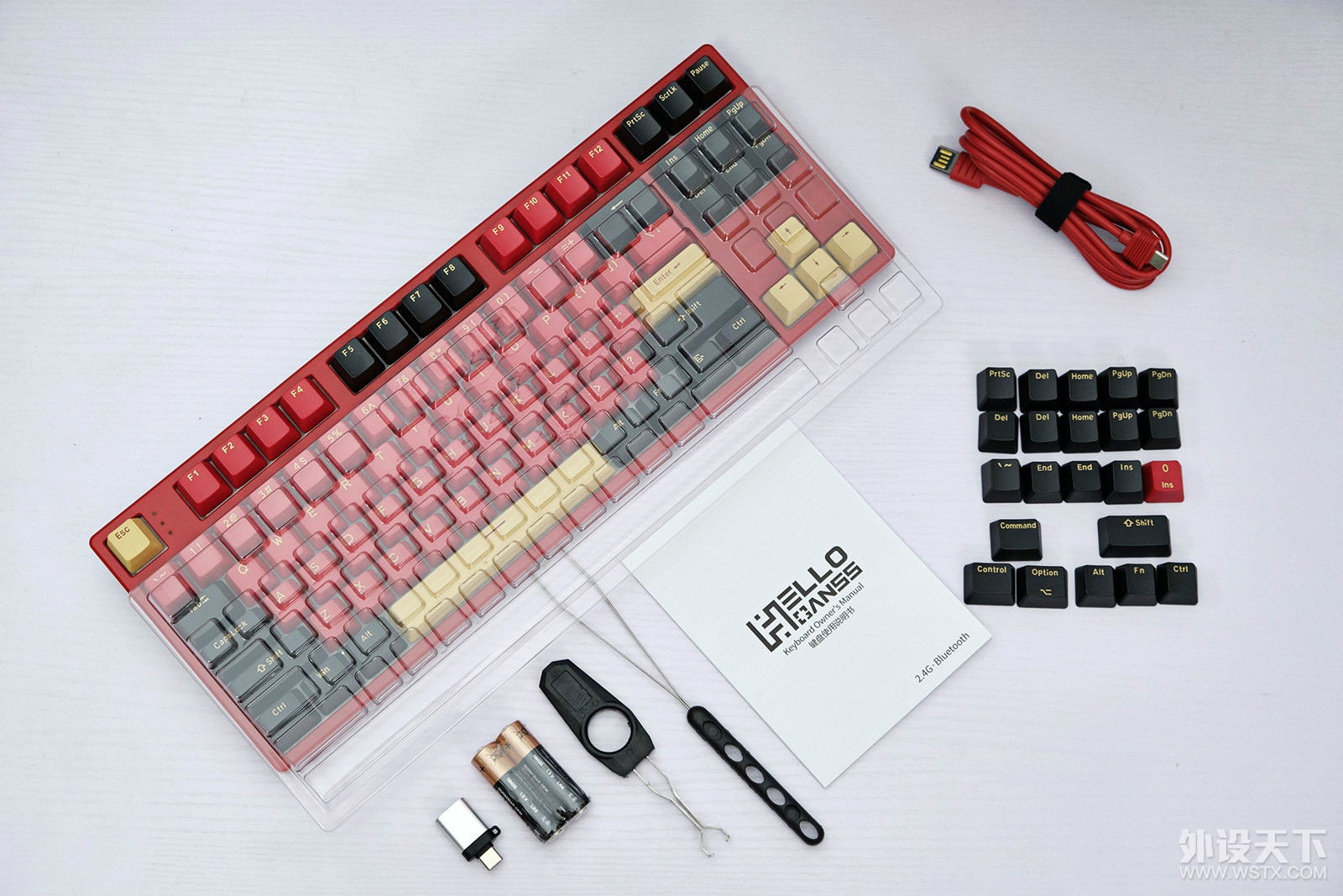 法拉利的进化形态，HELLO GANSS HS87T三模机械键盘分享