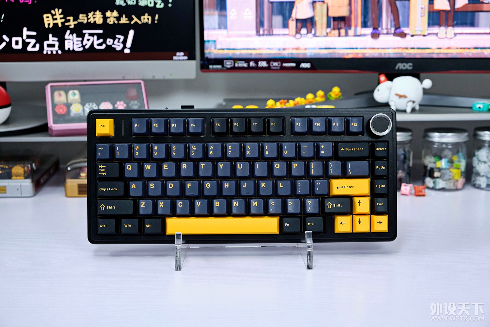 堆料和内卷的主旋律新品，狼蛛F75三模机械键盘分享