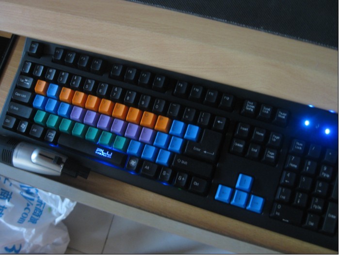usb吸尘器，吸过之后的合照