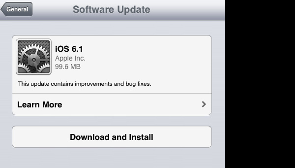 iOS 6.1���°�����ʽ����������Խ���������